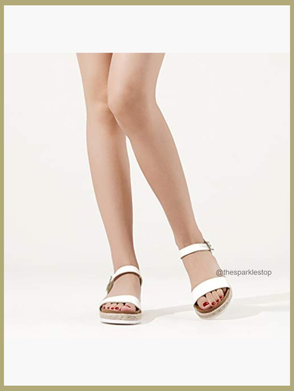 Open Toe Ankle Strap Espadrille Platform Wedge Sandals - Picture 2 of 7